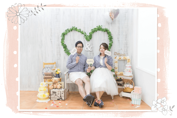 大阪写真館・桜川フォトスタジオのマタニティウェディングフォト、結婚式写真をスタジオで撮るおすすめポイント01